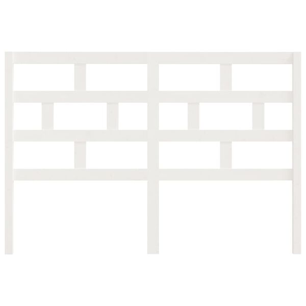 vidaXL Горна табла за легло, бяла, 166x4x100 см, бор масив