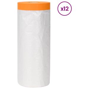 vidaXL Калъф за прах с лепилна лента 12 бр. Прозрачен 270 x 1600 см