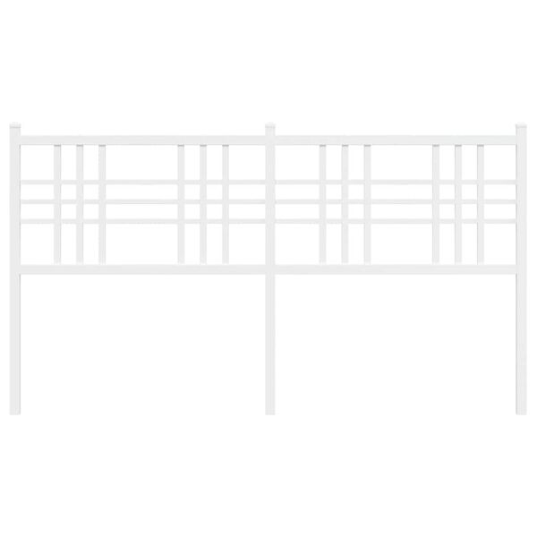 vidaXL Метална резервна табла за легло, бяла, 160 см