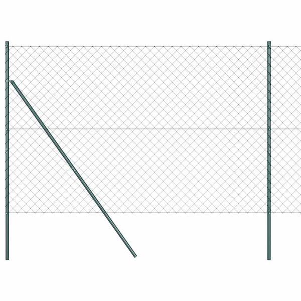 vidaXL Стълб за ограда. Зелен 10 x 1,6 м (60 x 60 мм мрежа)