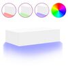 vidaXL ТВ шкаф с LED осветление, бял, 60x35x15,5 см