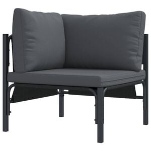 vidaXL Мебели за открито Антрацит 80 x 80 x 71 cm Стомана