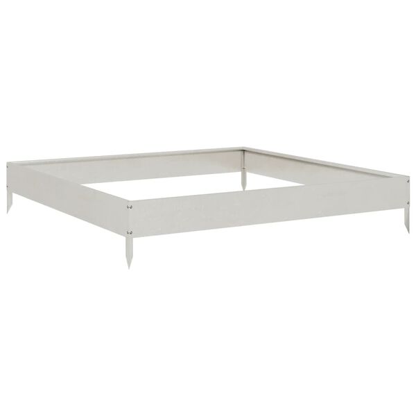 vidaXL Градинска повдигната леха 100x100x18,5 см неръждаема стомана