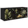 vidaXL Стенен телевизионен шкаф RHENEN 102 x 33 x 40 см Черен дъб