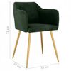 vidaXL Трапезни столове, 4 бр, тъмнозелени, кадифе