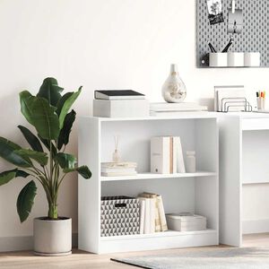 vidaXL Шкаф за книги бял 80x24x75 cm Инженерна дървесина