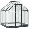 vidaXL Оранжерия за градина с врата Антрацит 183,5 x 183,5 x 207 см