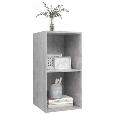 vidaXL ТВ шкаф за стенен монтаж, бетонно сив, 37x37x72 см, ПДЧ