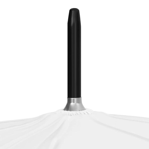 vidaXL Чадър, бял, 130 см