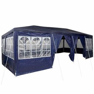 vidaXL Парти шатър 800 x 400 x 266 см Синьо Полиетилен