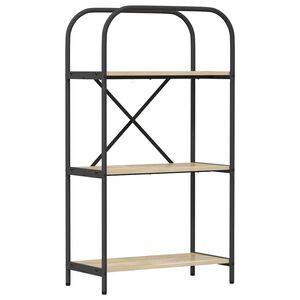 vidaXL Рафт за книги 3 нива 60 x 30 x 109 см Инженерна дървесина