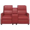 vidaXL 2-местен масажен реклайнер, виненочервено, изкуствена кожа