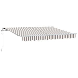 vidaXL Прибираща се тента Светлосив и бял 400 &times; 350 cm