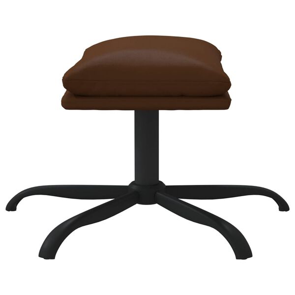 vidaXL Табуретка, кафява, 45x29,5x36 см, лъскава изкуствена кожа