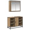 vidaXL Комплект мебели за баня 2 бр. Дъб 80 x 33 x 60 см