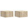 vidaXL Стенен страничен масичка 2 pcs Дъб сонома 34,5 x 33 x 20 см