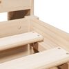 vidaXL Легло с етажерка за книги, без матрак, 135x190 см, бор масив