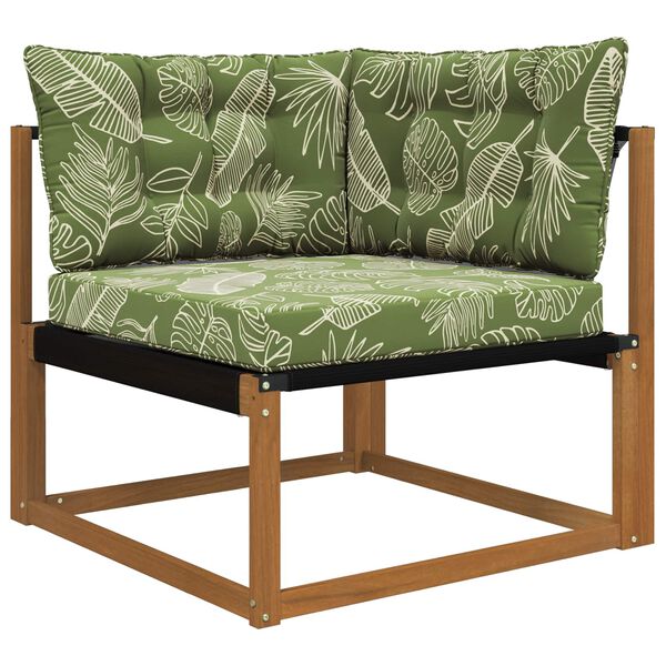 vidaXL Възглавница за диван на открито 3 pcs Дизайн с листа Полиестер