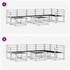 vidaXL Комплект дивани за открито 8 pcs Естествен