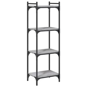 vidaXL Библиотека 4 рафта сив сонома 40x30x120 см инженерно дърво