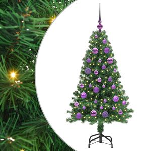 vidaXL С изкуствено коледно дърво с 150 LED светодиода Зелен 120 cm