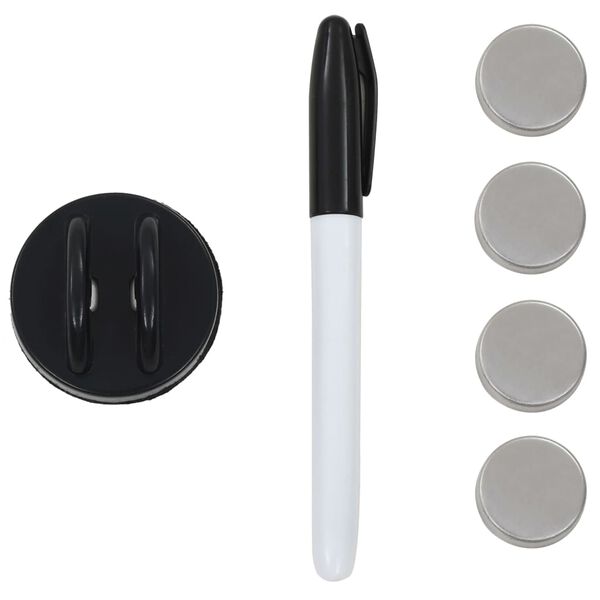 vidaXL Магнитна дъска за стенен монтаж, стъкло, 60x60 см