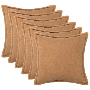 vidaXL Калъфка за възглавница 6 pcs HOUTEN Бежово 30 x 30 cm Букле