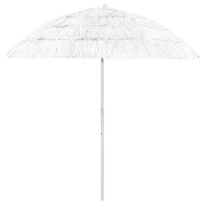 vidaXL Плажен чадър Hawaii бял 240 см