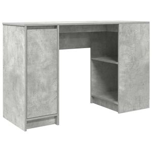 vidaXL Бюро, бетонно сиво, 120x42x76 см, инженерно дърво