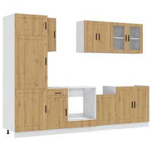 vidaXL Комплект кухненски шкафове от 8 части Kalmar, инженерно дърво