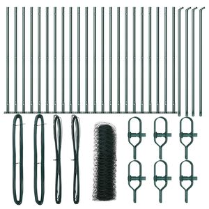 vidaXL Стълб за ограда. Зелено