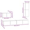 vidaXL Стенен ТВ шкаф 4 pcs Черния дъб Инженерно дърво
