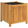 vidaXL Градинска кашпа с вложка 50x50x50 см масивна акация