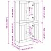 vidaXL Висок шкаф 2 pcs Старо дърво Инженерно дърво