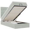 vidaXL Османска легло с матраци и LED, светлосиво, 90x200 см, кадифе