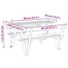 vidaXL Пикник маса за 4 деца, с отвор за чадър, чамова дървесина масив