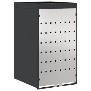 vidaXL Съхранение за кош за отпадъци с покрив за саксия за 240L контейнер