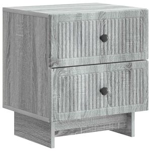 vidaXL Нощен шкаф Сива сонома 43 x 34,5 x 47,5 см Инженерна дървесина