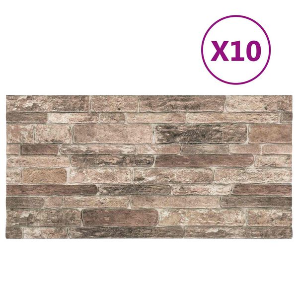 vidaXL Стенни панели 10 pcs Многоцветен 100 x 50 cm EPS пяна