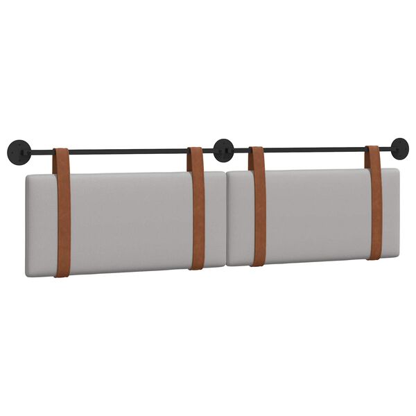 vidaXL Висяща табла Едноцветен Облачно сиво 170 x 55 x 5 см Антично PU