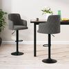 vidaXL Бар табуретки, 2 бр, тъмносиви, кадифе