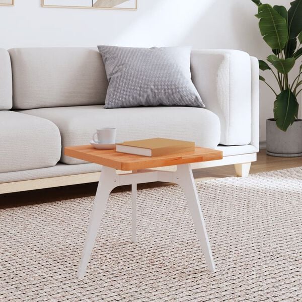 vidaXL Плот за маса 40x40x2,5 см квадратен масивен бук