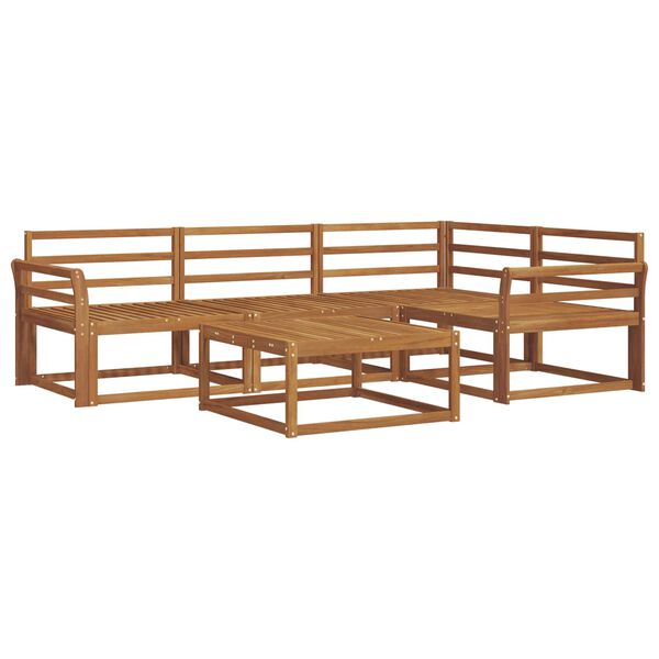 vidaXL Комплект дивани за открито 5 pcs Естествен