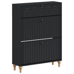 vidaXL Шкаф за обувки ALKMAAR 78 x 24 x 103 см Инженерна дървесина