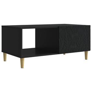 vidaXL Масичка за кафе Черно 90 x 50 x 40 cm Инженерна дървесина