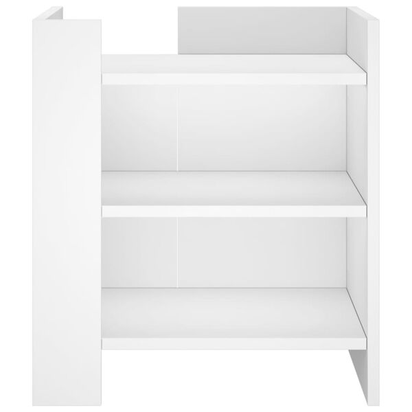 vidaXL Нощно шкафче, бяло, 45x50x50 см, инженерно дърво