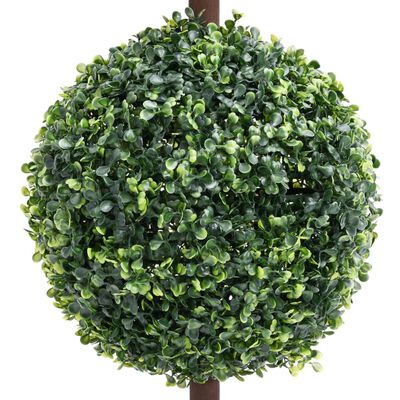 vidaXL Изкуствен чемшир във формата на топка със саксия зелен 118 см