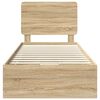 vidaXL Рамка за легло Сонома дъб 75 x 190 cm Инженерна дървесина