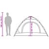 vidaXL Къмпинг палатка 3-местна зелена бързо освобождаване