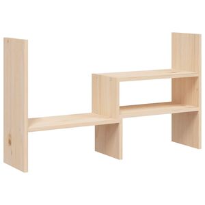 vidaXL Поставка за монитор, (39-72)x17x43 см, бор масив